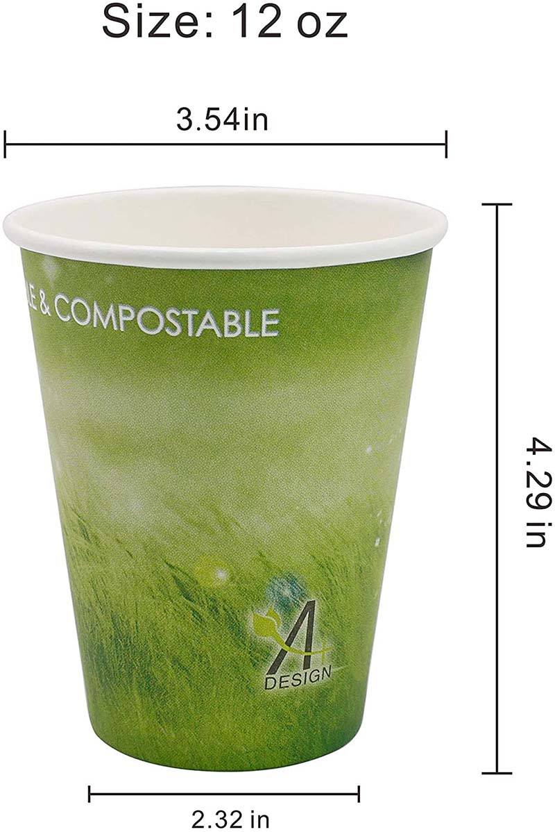 Uchampak- Paper cup Custom Logo Paper Container Square Paper Green Gold Dark Wall Craft STYLE Food Single wall cup - Image 6
