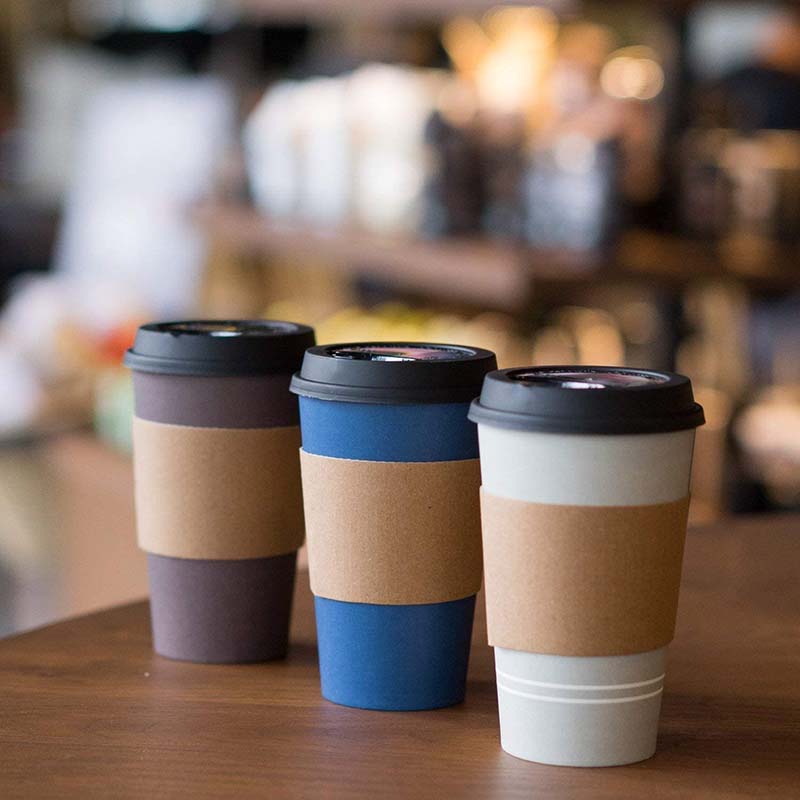 Uchampak - Coffee Paper Cup Disposable Double Wall Gold Foil Stamping Custom Logo 8oz 12oz Style Time Ripple wall cup - Image 7