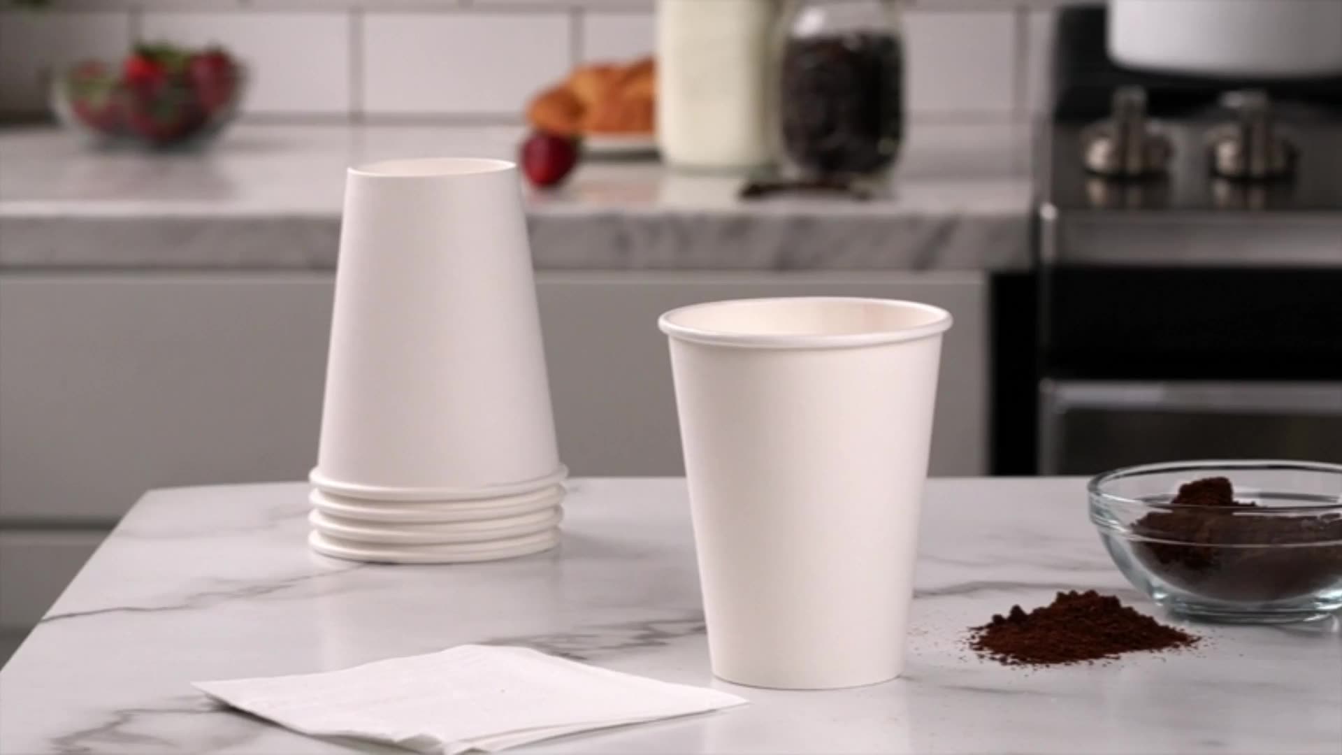 Uchampak - Paper cup Custom Logo printing Paper coffee cups Green Gold Dark Wall Craft STYLE Food Single wall cup