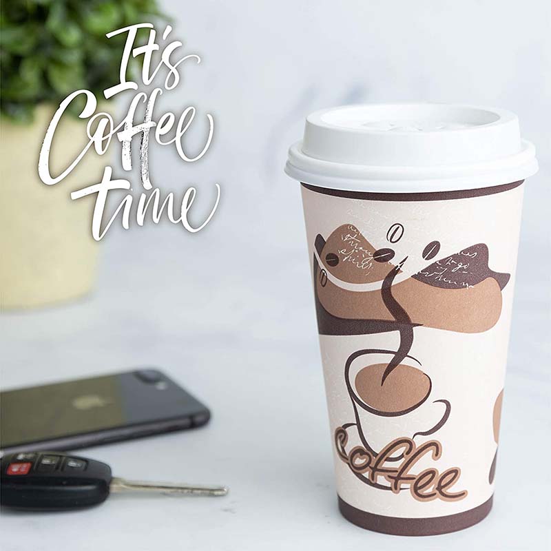 Uchampak- Paper Disposable Cups, Hot / Cold Beverage Drinking Cup for Water, Juice Single wall cup3 - Image 3