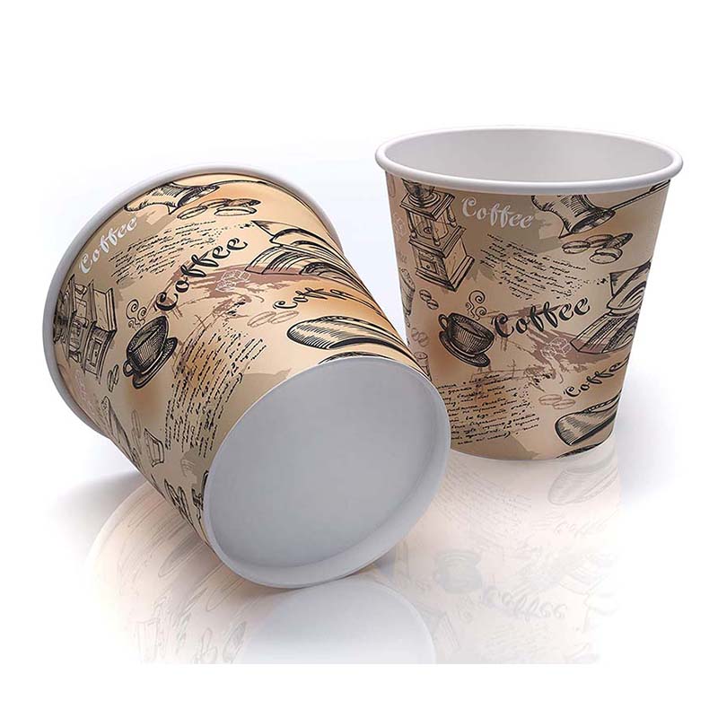 Uchampak - Paper Disposable Cups, Hot / Cold Beverage Drinking Cup for Water, Juice Single wall cup - Image 4