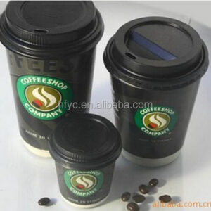 Uchampak - best seller fancy tea cups double wall black paper coffee cup Double wall cup