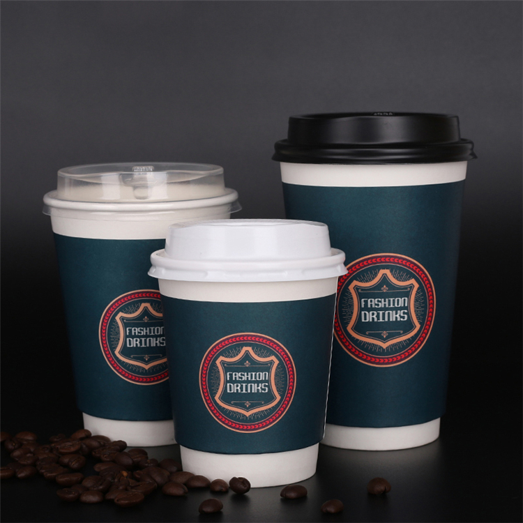 Uchampak - Various Options of ripple wall / double wall / single wall disposable coffee paper cup Double wall cup