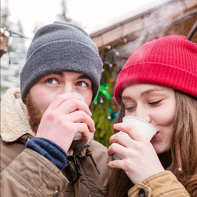 Uchampak - Hot Coffee Paper Cup Disposable Double Wall Custom Logo 8oz 12oz Gsm Style Time Packaging Double wall cup - Image 7