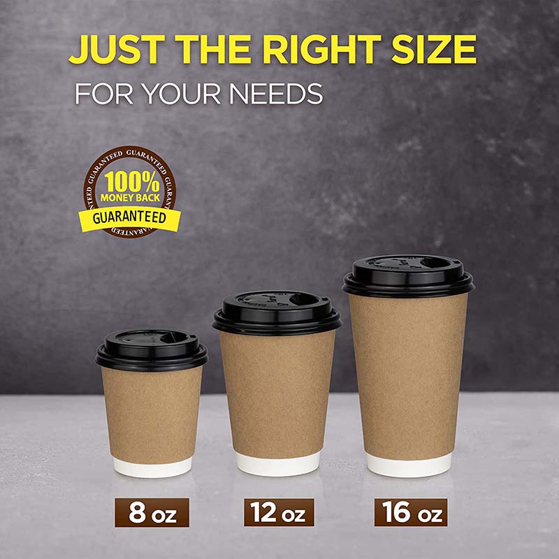 Uchampak - Compostable Paper Cups Disposable Paper Coffee Cups Water Paper Cups Cold Beverage Double wall cup - Image 7