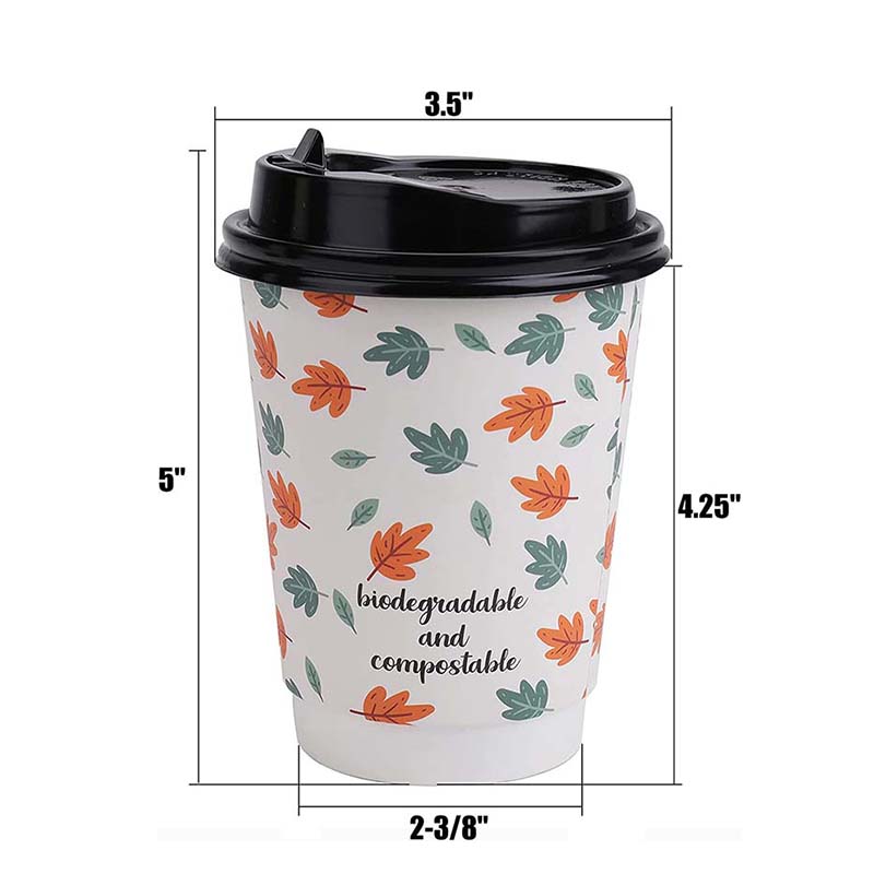 Uchampak- Hot Coffee Paper Cup Disposable Double Wall Stamping Custom Logo 8oz 12oz Time Packaging Single wall cup - Image 3