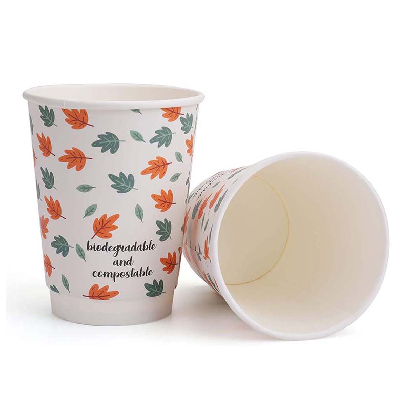 Uchampak- Disposable Double Wall Gold Foil Stamping Custom Logo All 8oz 12oz Craft Style Time Packaging Ripple wall cup - Image 6