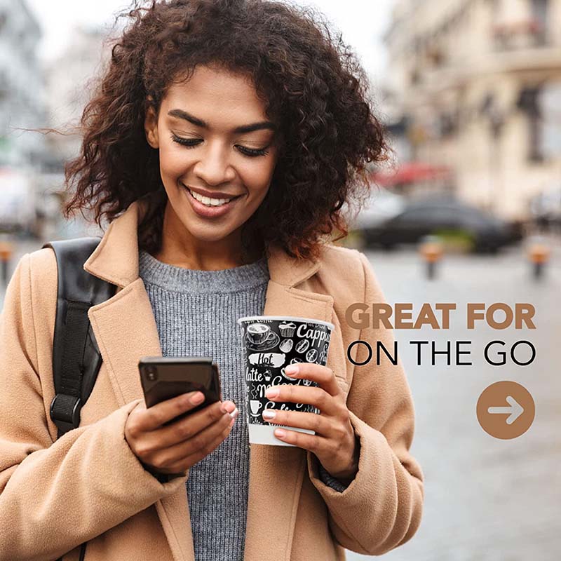 Uchampak - High Quality Ripple Wall Double Wall Hot Drink Paper Cup Take Away Coffee Cup - Image 6