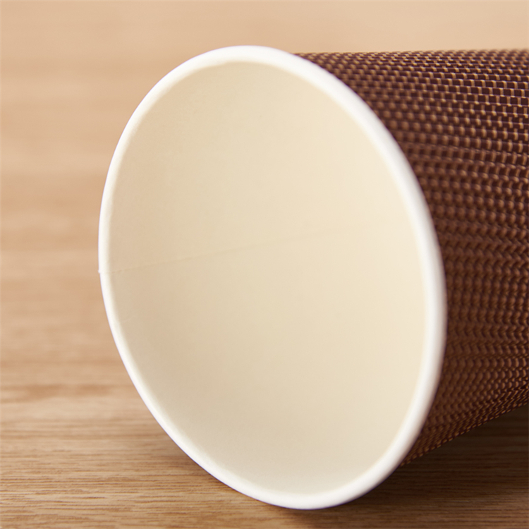Uchampak- Popular 12oz Disposable Eco Friendly Single/Double/Ripple Wall Coffee Paper Cups Ripple wall cup - Image 5