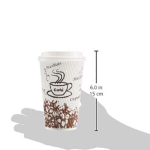 Uchampak- Double wall paper cup Custom Logo Square Paper Container Green Gold Dark Wall STYLE Food Ripple wall cup