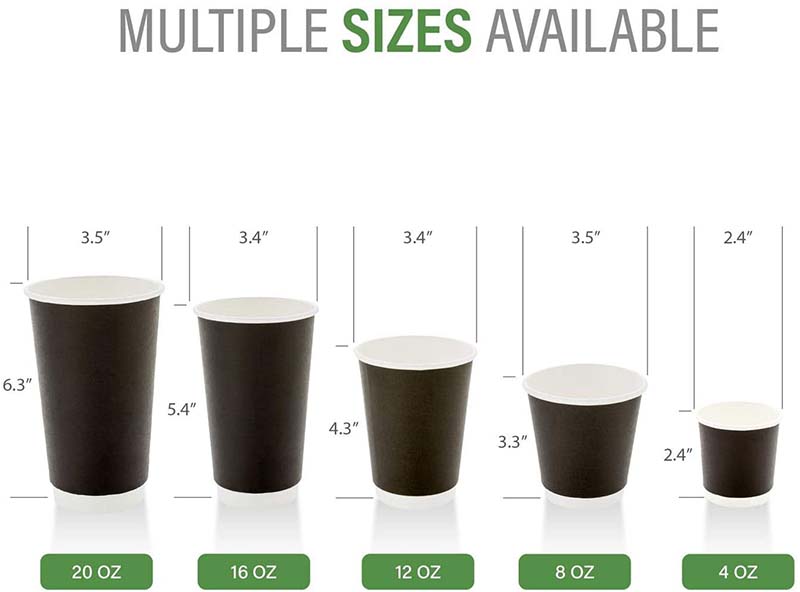 Uchampak- Disposable Insulated Corrugated Sleeve Ripple Wall Paper Cup for Drink Hot Coffee Cups Double wall cup - Image 6