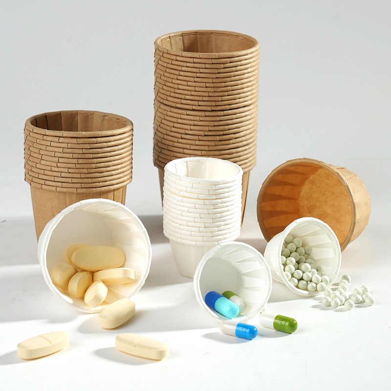 Uchampak Wholesale Dosage Paper Cups – Greaseproof Portion Cups for Medical & Lab Use