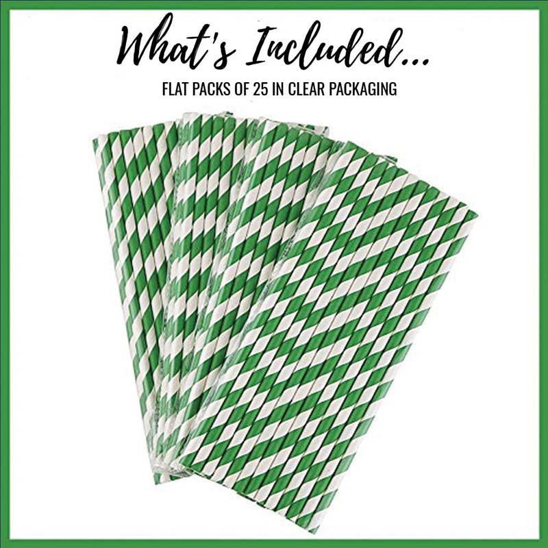 Uchampak - Biodegradable Paper Straws Bulk, Assorted Rainbow Colors Striped Drinking Straws for Juice shakes Accessories9