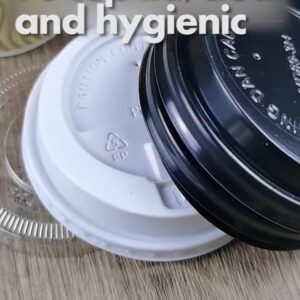 Uchampak - Recyclable Dome Lids, Coffee Cup Lid for Portable Drinks Fits 8, 10, 12, 16, 20,  Disposable Paper Cups lids