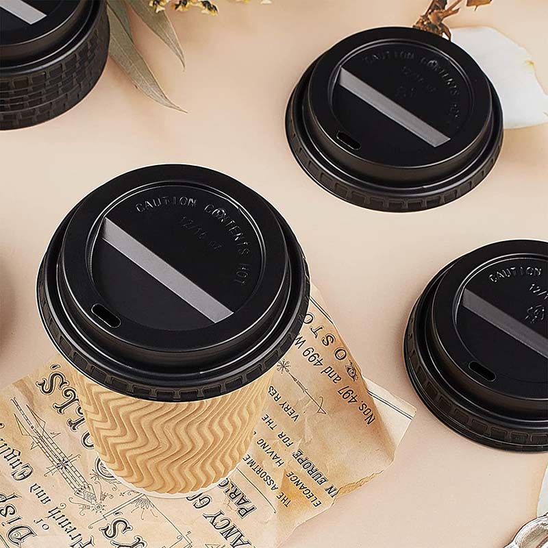Uchampak- Recyclable Dome Lids, Coffee Cup Lid for Portable Drinks Fits 8, 10, 12, 16, 20 Disposable Paper Cups - Image 6