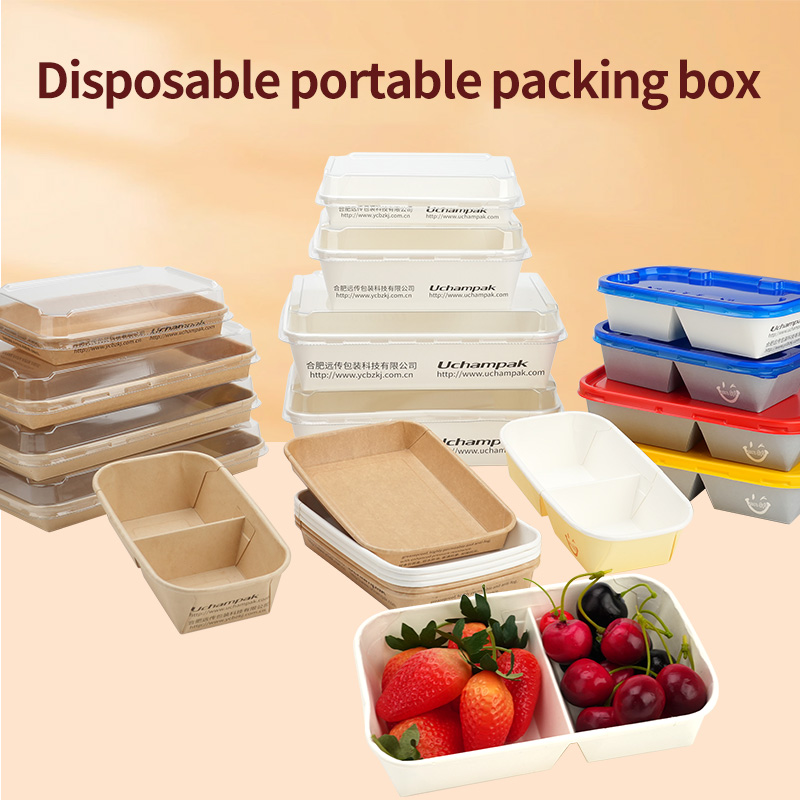 Uchampak Custom Paper Food Bowls – Greaseproof Single & Compartments for Takeout