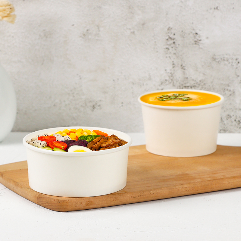 Uchampak - Deli Kraft Container Take Away Disposable Noodle Salad Soup Bowl Paper Cup