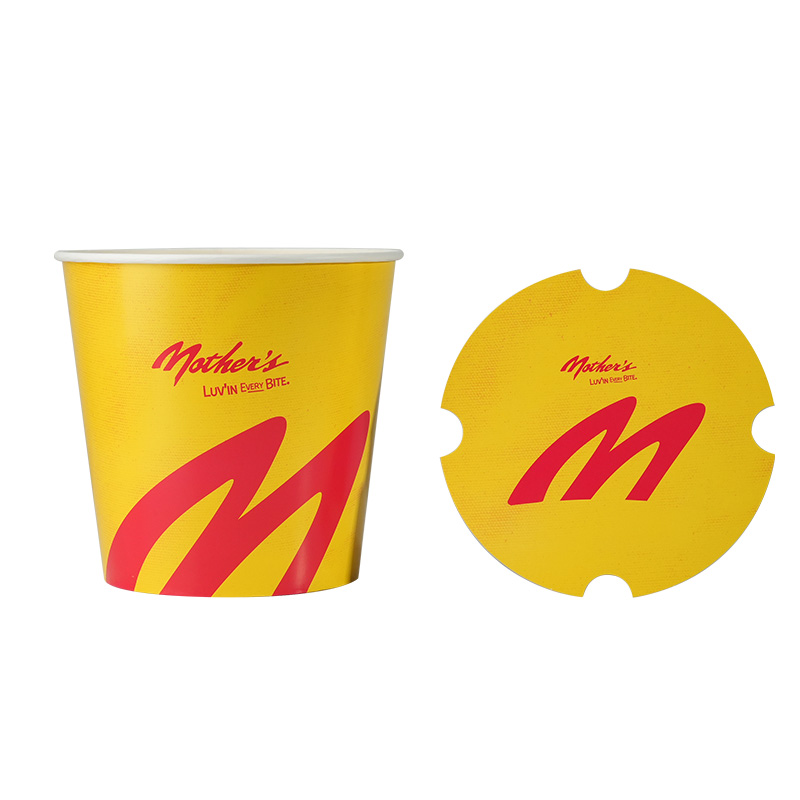 Uchampak Wholesale Biodegradable Paper Buckets – OEM/ODM Greaseproof Popcorn & Fried Chicken Packaging