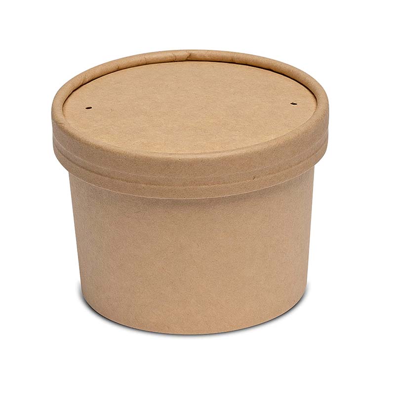 Uchampak - Poke Pak Disposable round soup container with paper lid paper soup container Container2 - Image 3