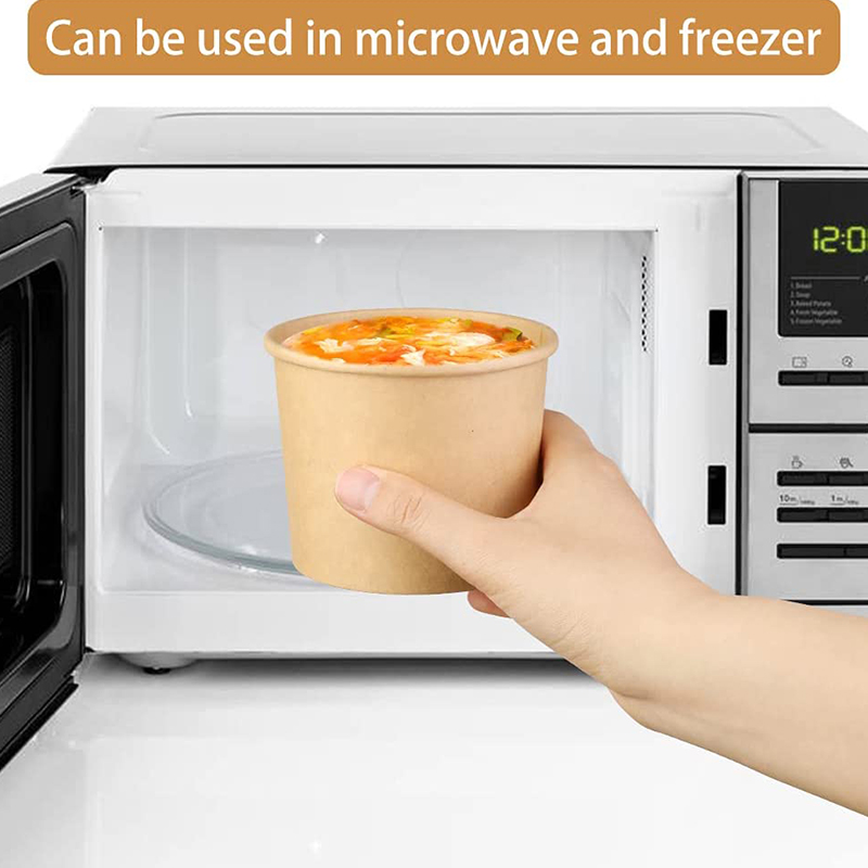 Uchampak - Poke Pak Disposable round soup container with paper lid paper soup container Container2 - Image 7