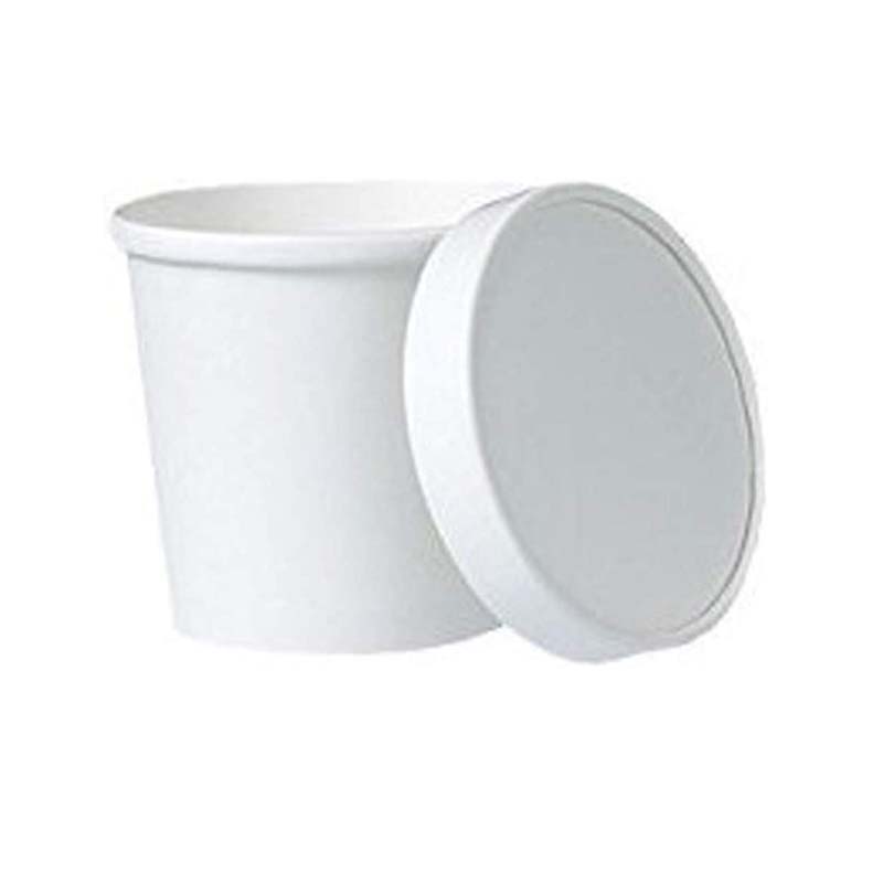 Uchampak - Poke Pak Disposable round soup container with paper lid to go bowl soup bowl Container - Image 3