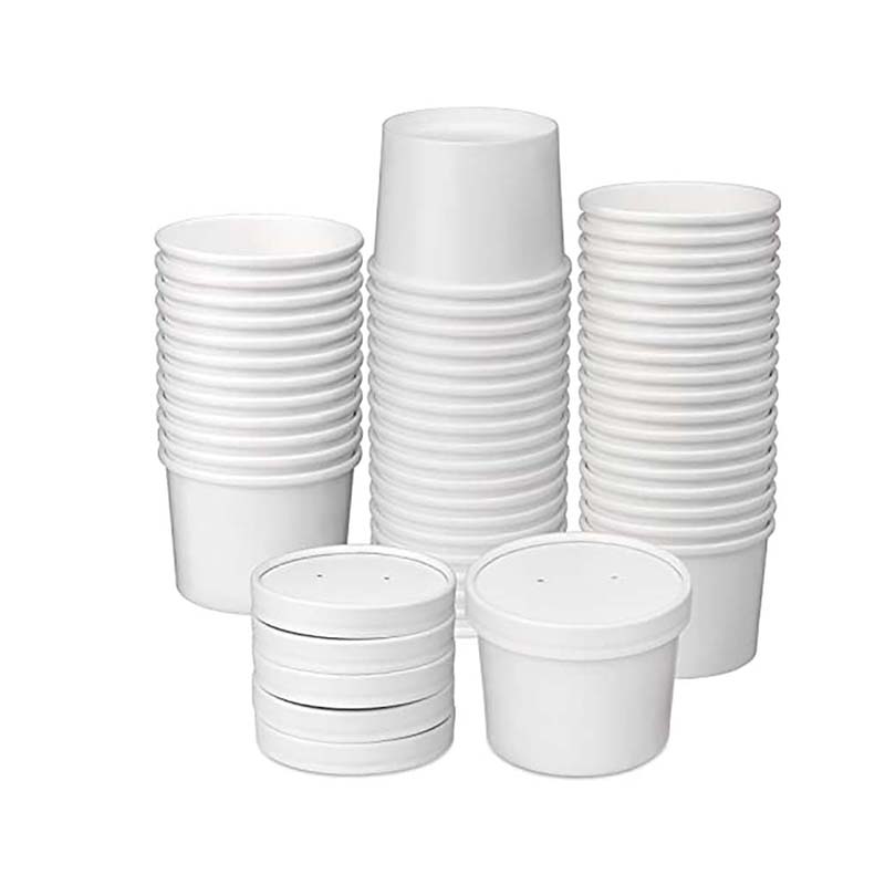 Uchampak- Poke Pak Disposable round soup container with paper lid to go bowl soup container/cup paper bowl Container2
