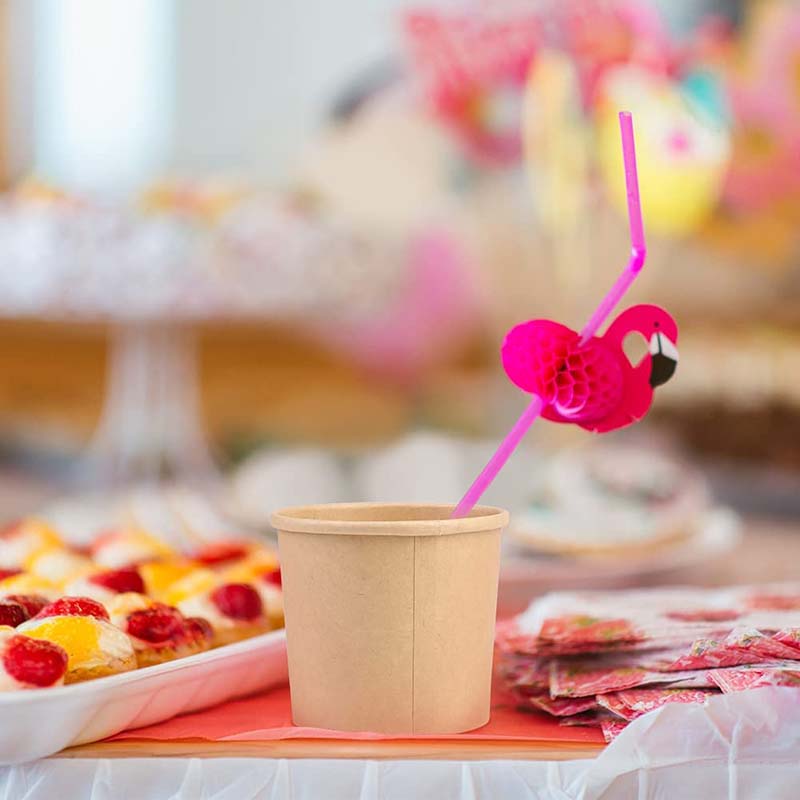 Uchampak - kraft bowl Poke Pak Disposable round soup with paper lid to go bowl soup container/cup paper bowl