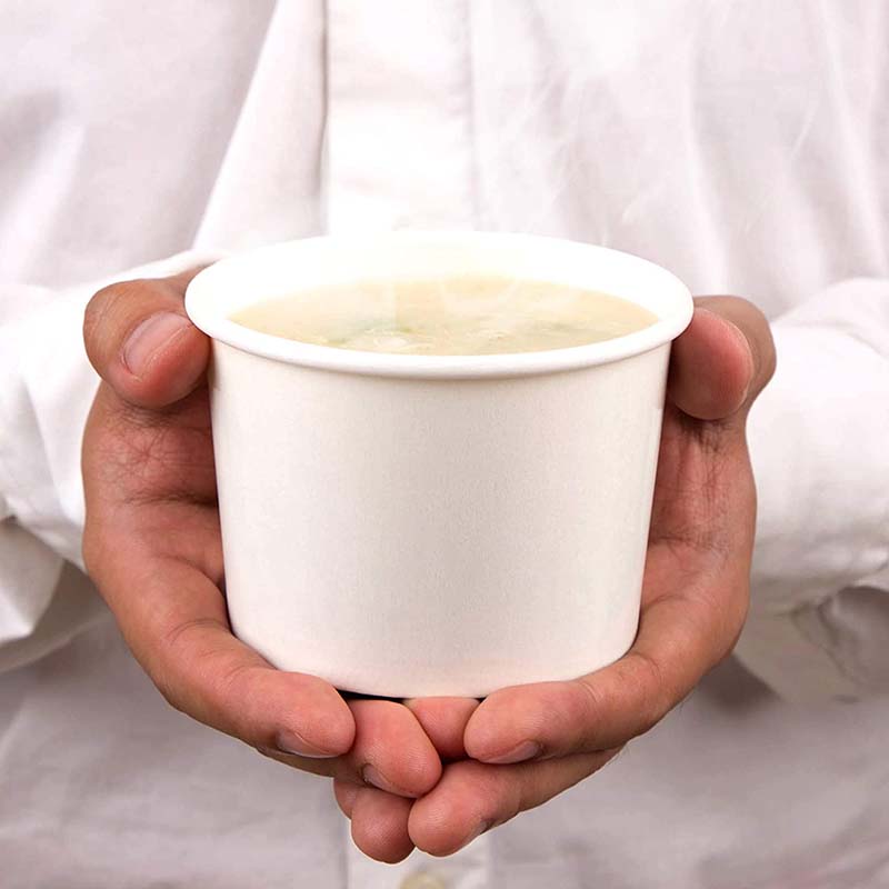 Uchampak - Disposable round soup container with paper lid to go bowl food container salad bowl soup bowl Container - Image 7