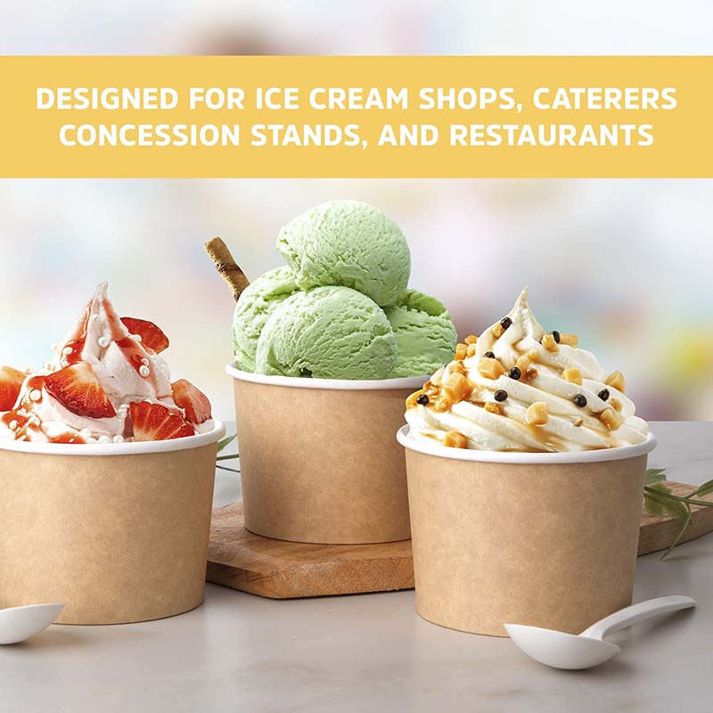 Uchampak - Poke Pak paper bowl Disposable round soup container with paper lid to go bowl food container soup container - Image 3