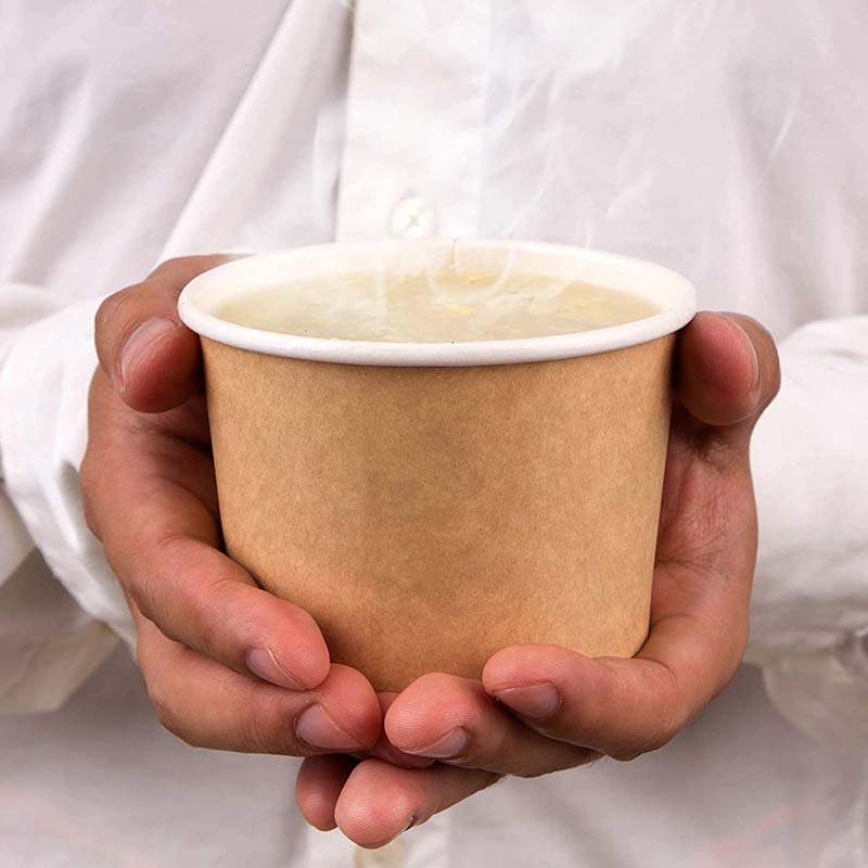 Uchampak- Poke Pak Disposable round soup container with paper lid to go bowl soup container/cup food container Container