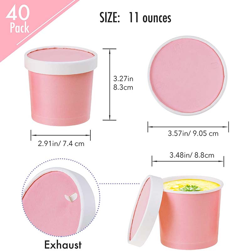 Uchampak - New Design To Go Tall Round Soup Paper Containers Mesin Sablon Paper Salad Bowl With Lid Container1 - Image 7