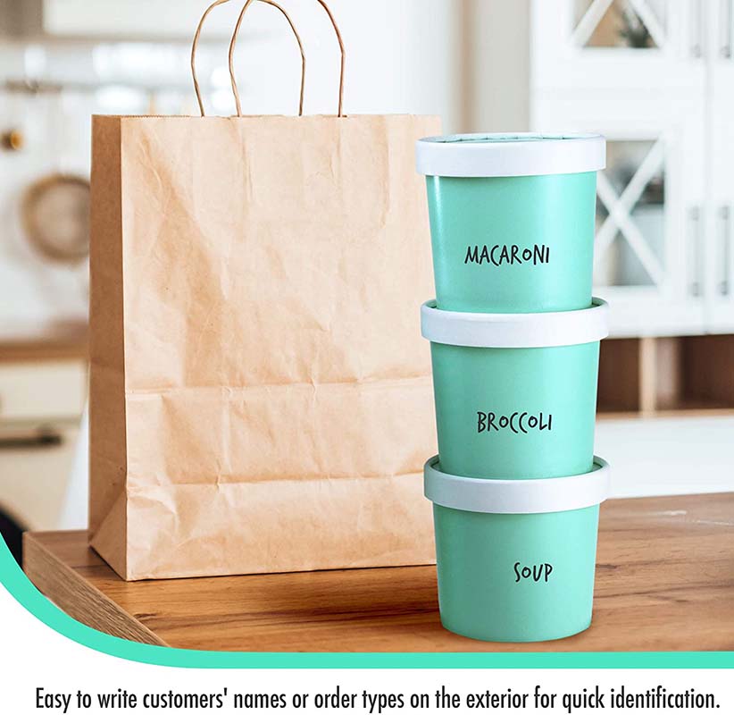 Uchampak - Poke Pak Disposable round soup container with paper lid to go bowl food container soup container - Image 4