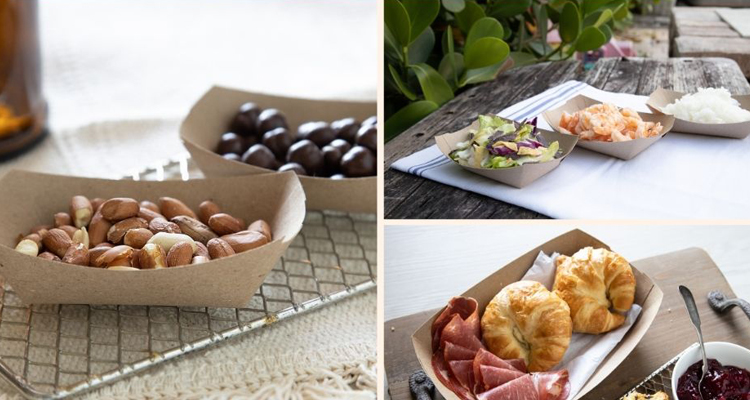 Uchampak- 100% Food Grade Paper Take Away Ppaer Tray Cake Board Customized Logo Design Cup Sleeves - Image 4