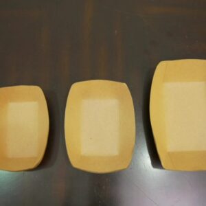 Uchampak- Hot Sealing Coated Paper Food Snack Tray Custom Size Cup Sleeves