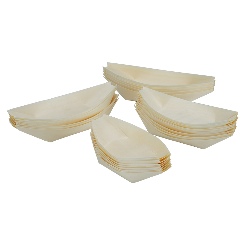 Wooden Sushi Boat 150pcs Disposable Sushi Tray aspen wood Sushi Serving Boat Japanese Sashimi Plate Sushi Platter - Image 4
