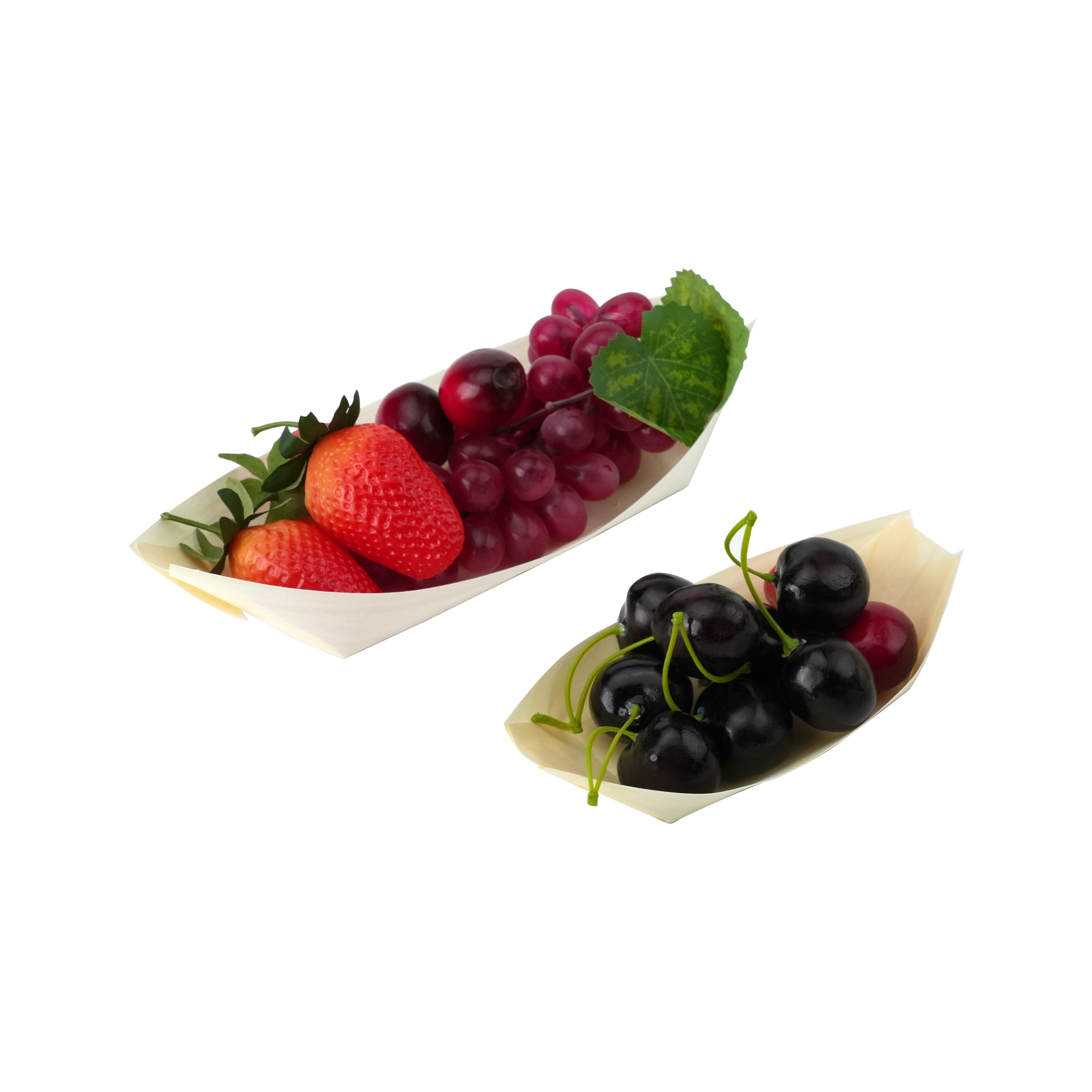 Uchampak-Factory Supplier Wholesale Eco-Friendly Recyclable Japanese Style wooden boat tray Sushi plate