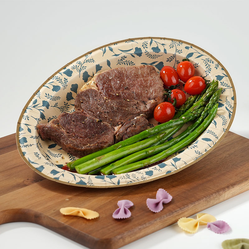 Uchampak Custom Biodegradable Paper Plates – Duty, Greaseproof for Party & Restaurant - Image 6