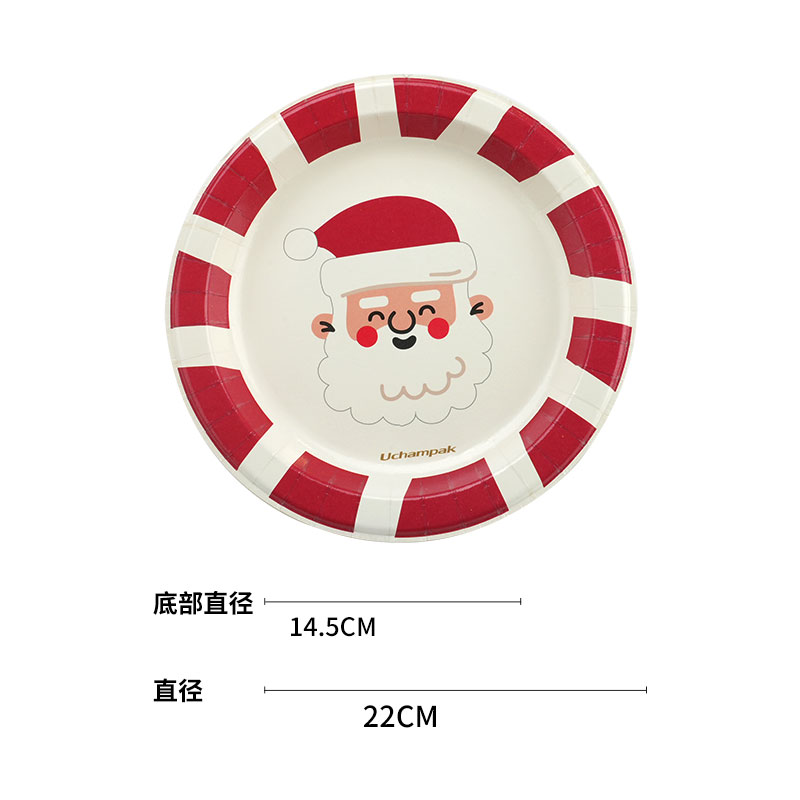 Christmas style Eco Friendly Disposable fruit cake Vegetable Food Paper Tray With Logo - Image 7