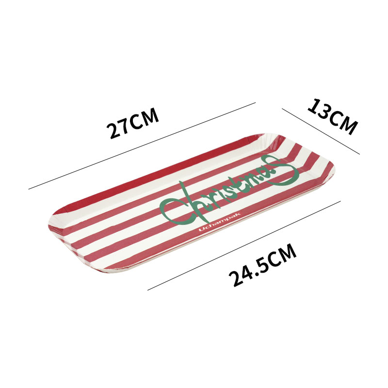 Christmas style Eco Friendly Disposable fruit cake Vegetable Food Paper Tray With Logo - Image 11