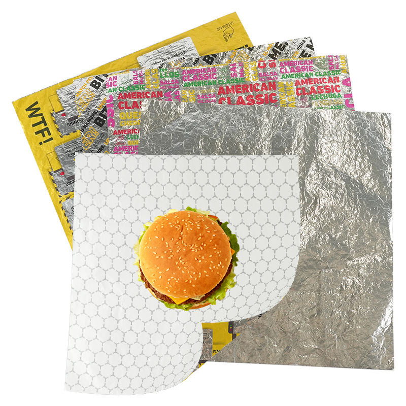 Uchampak Custom Honeycomb Foil Paper – Heat-Retaining & Greaseproof Wrap for Hot Food